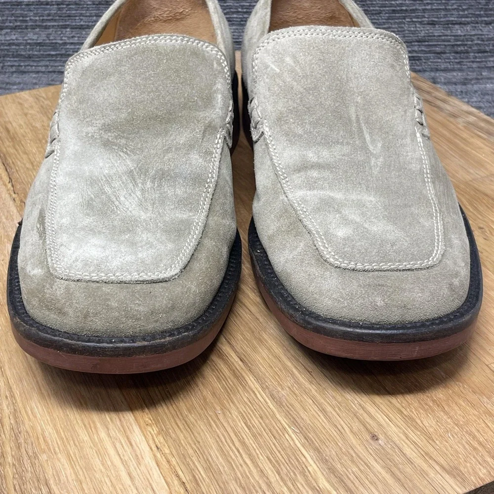 J Crew Shoes Mens 9.5 Brown Suede Slip On‎ Loafers Dress Oxfords Made in Italy